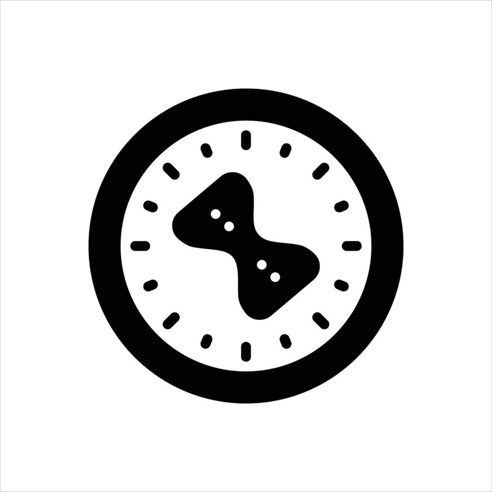 Solid icon time-wall vector