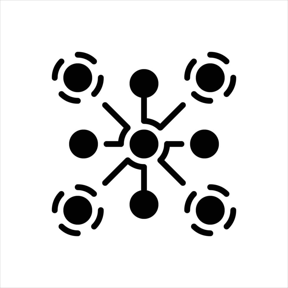 Solid icon connections vector
