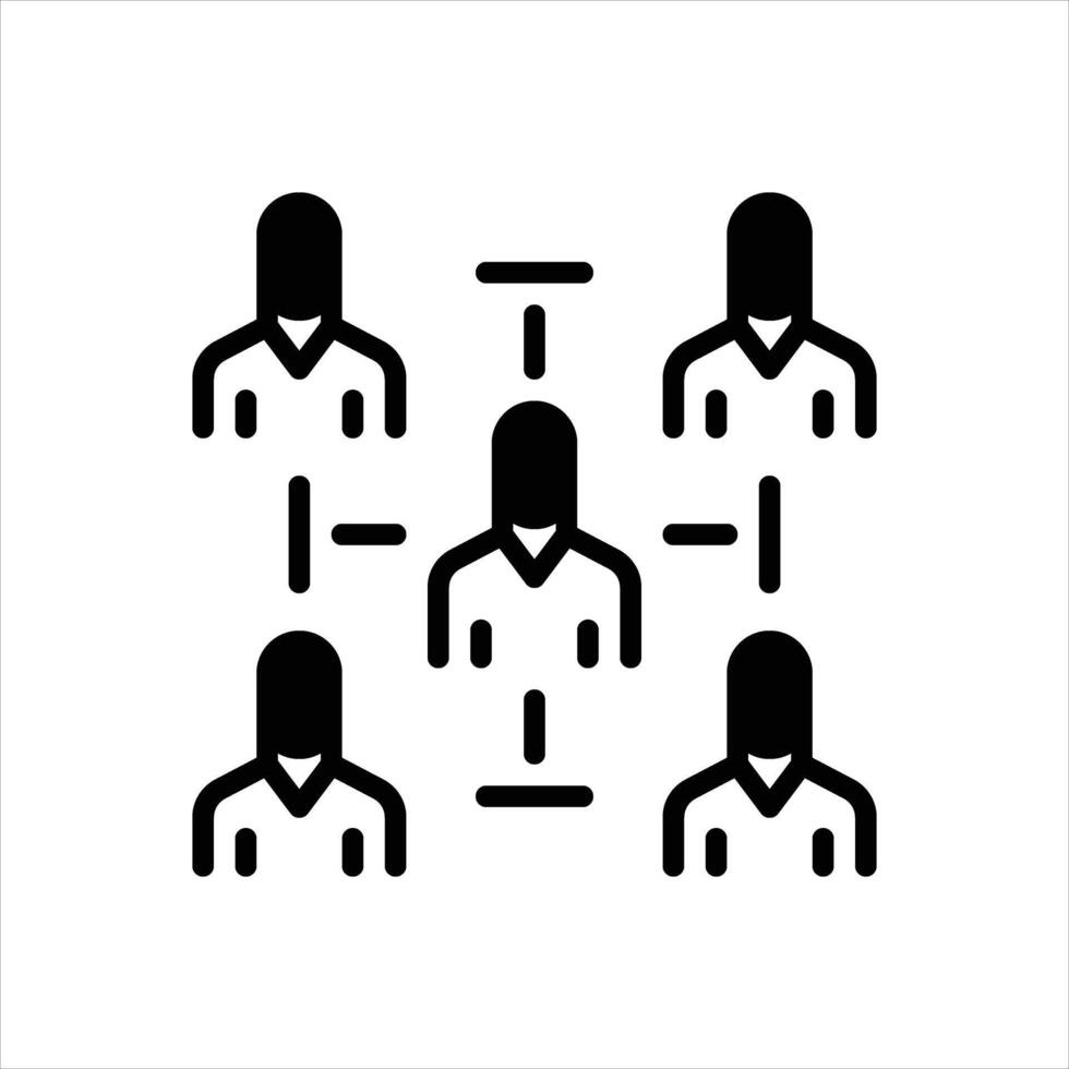 Solid icon connect-people vector