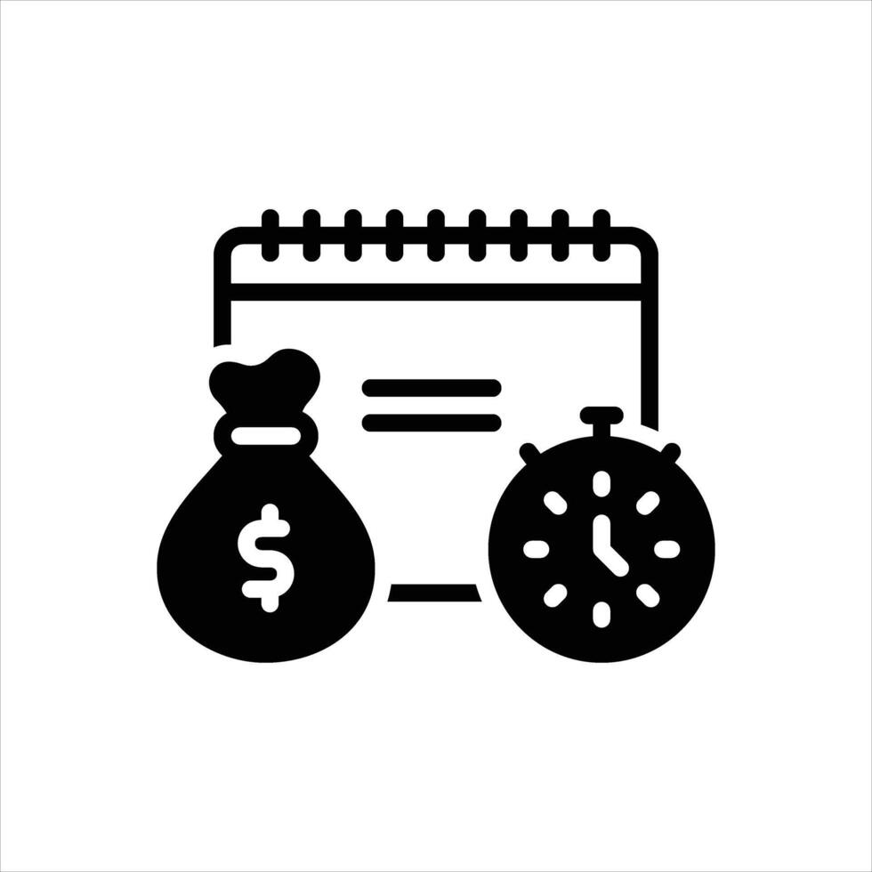 Solid payday icon vector