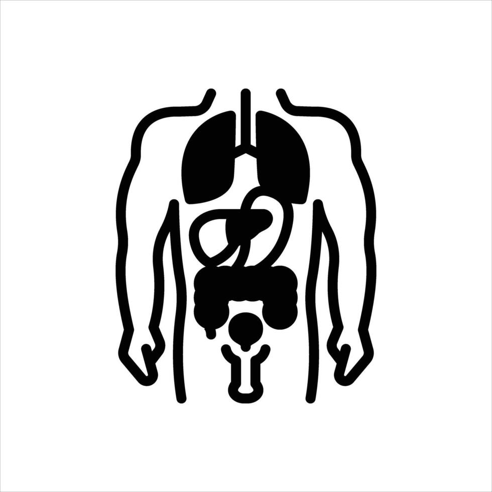 Solid icon anatomy vector