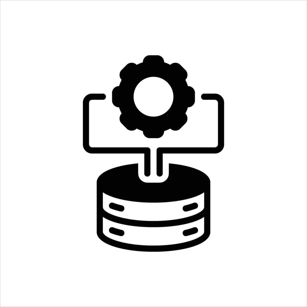 Solid icon data-base vector
