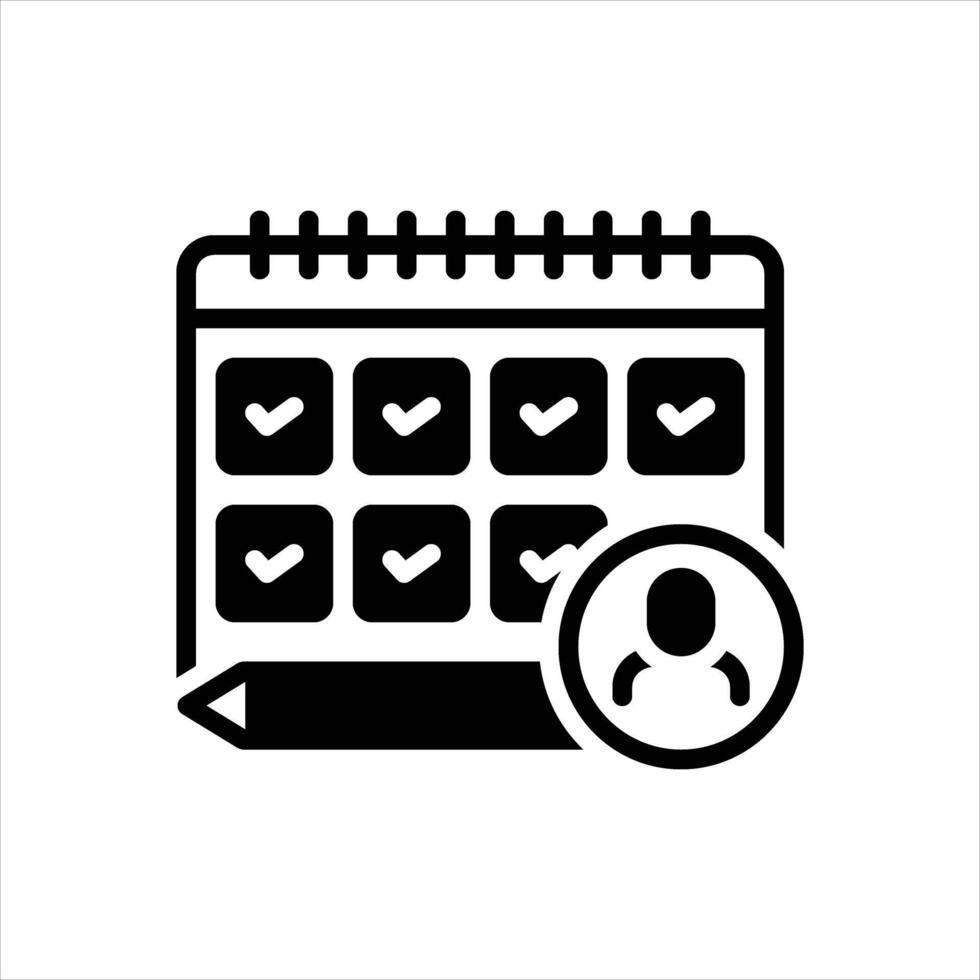 Solid icon planner vector