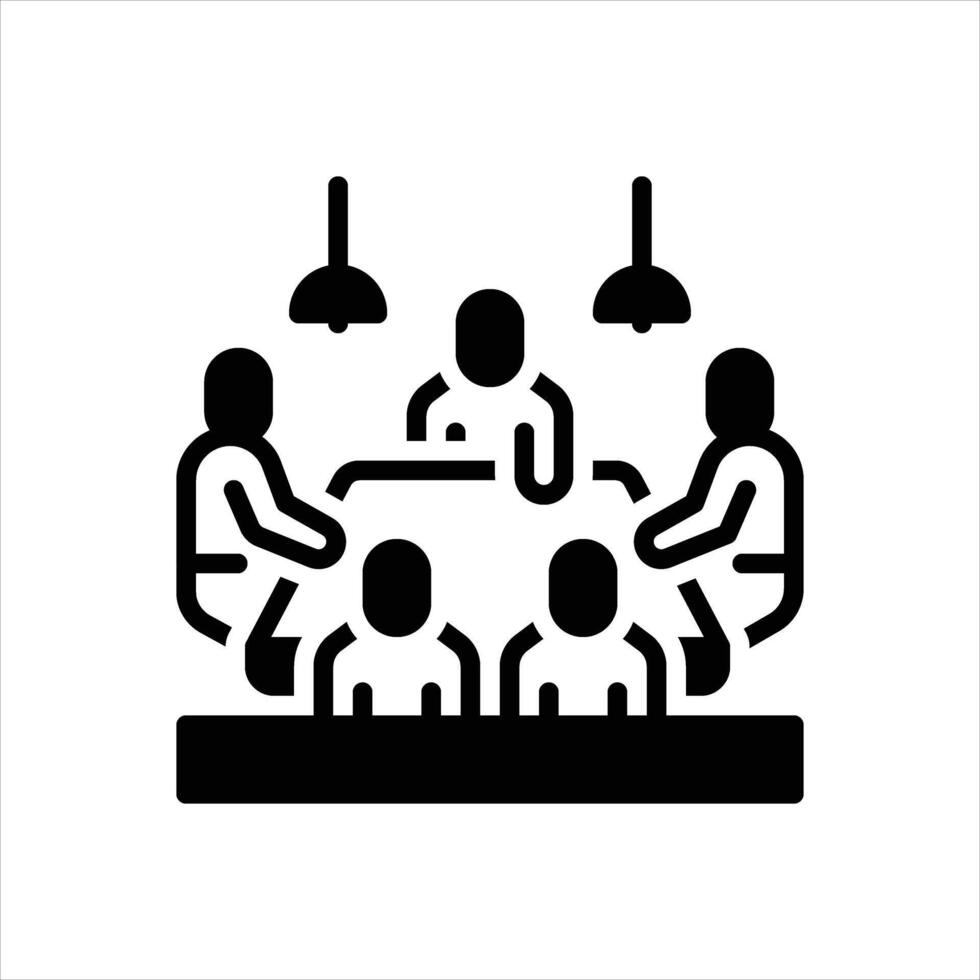 Solid congregation icon vector