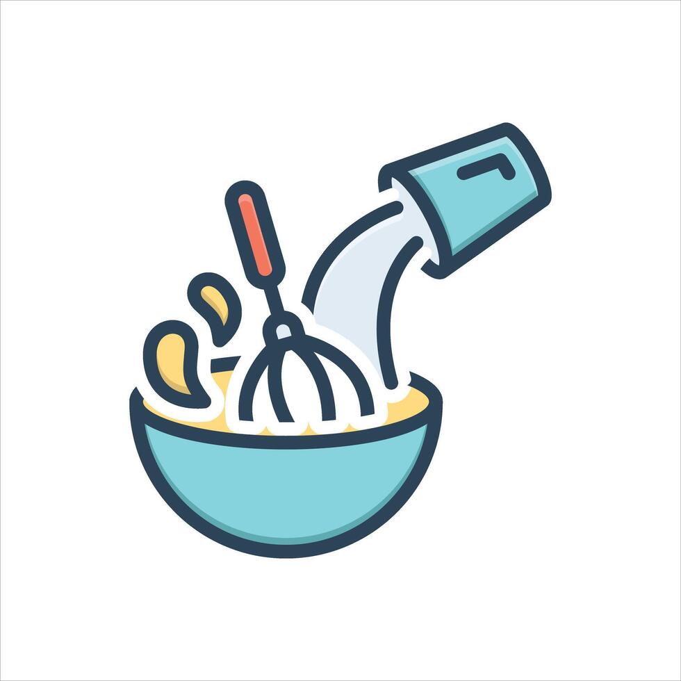 Color icon mixing-bowl vector