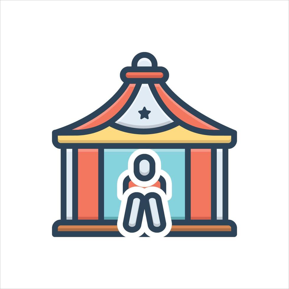color icon shelter vector