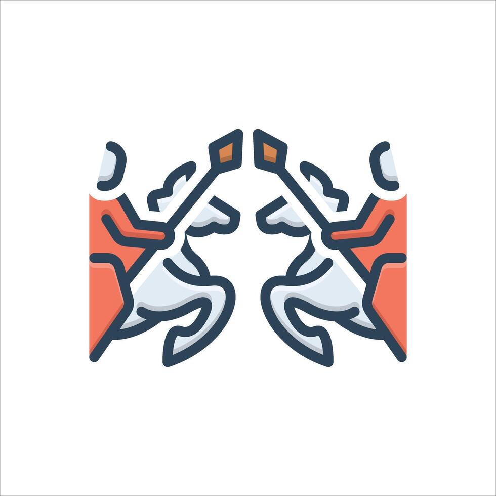 color icon battle vector