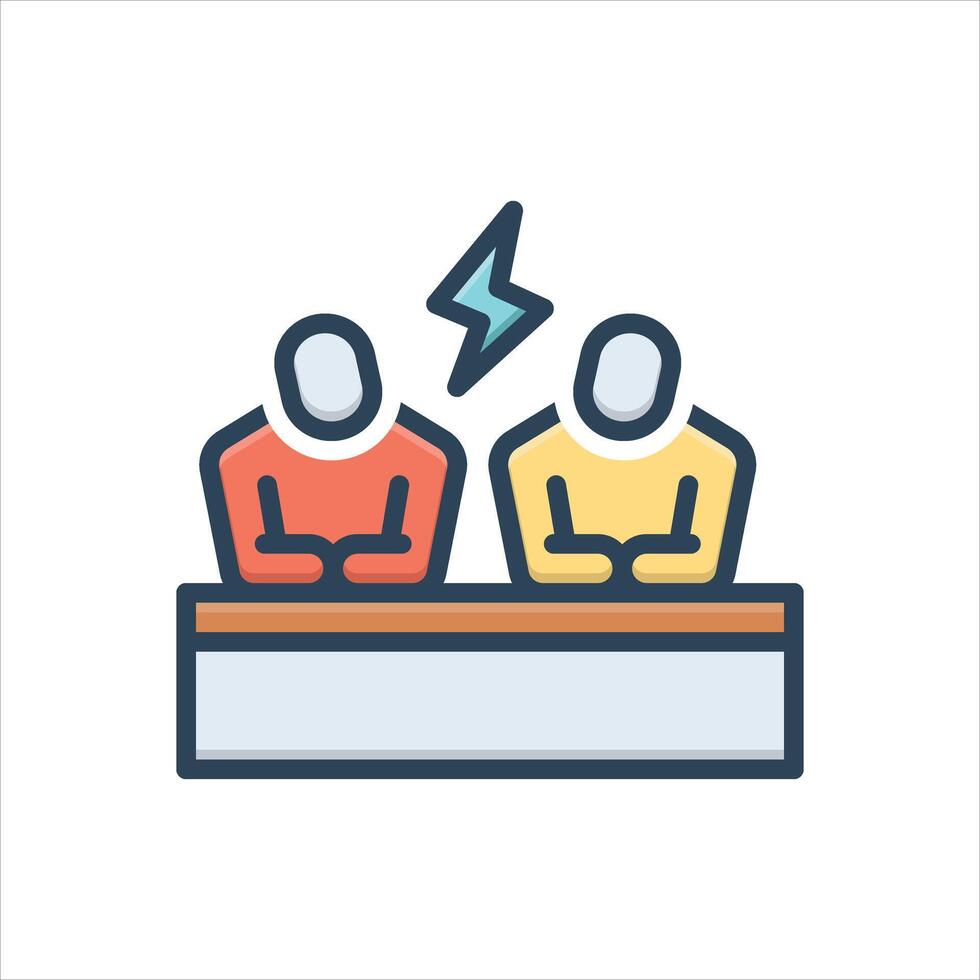 color icon conflict vector