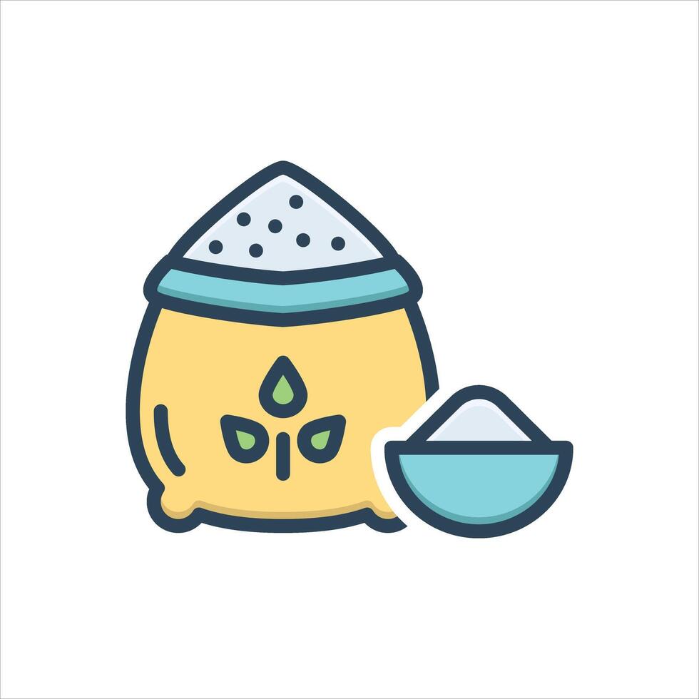 Color icon flour vector