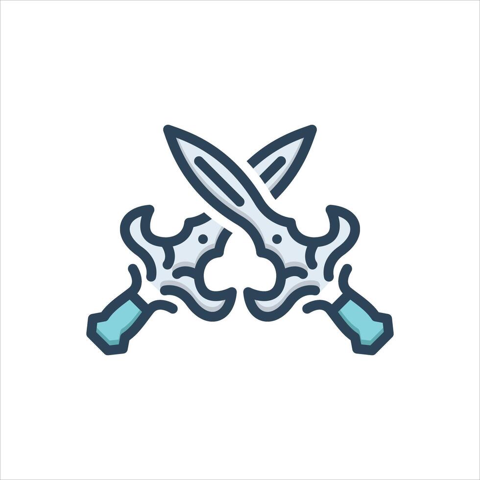 color icon combat vector