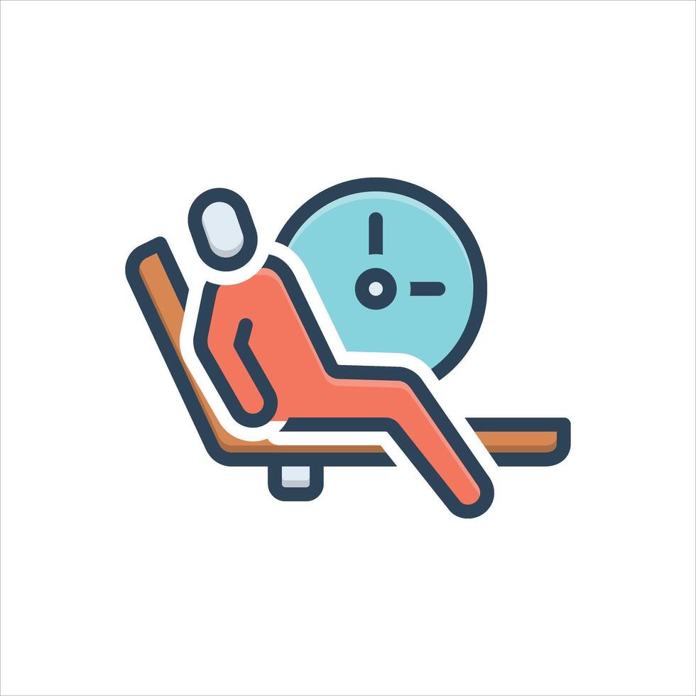 color icon being-patient vector