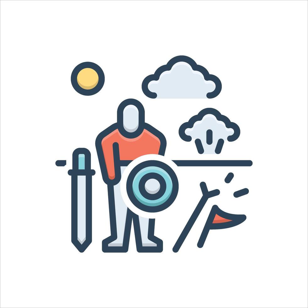 color icon defeat vector