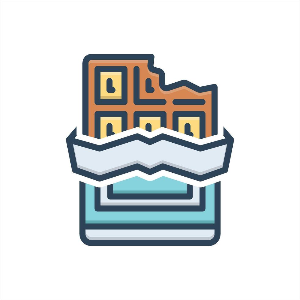 Color icon chocolate vector