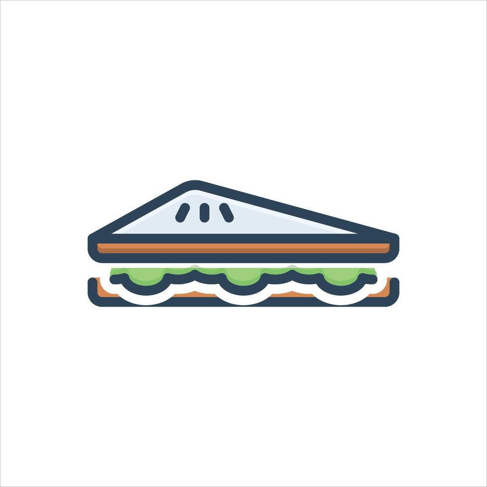 Color icon sandwich vector