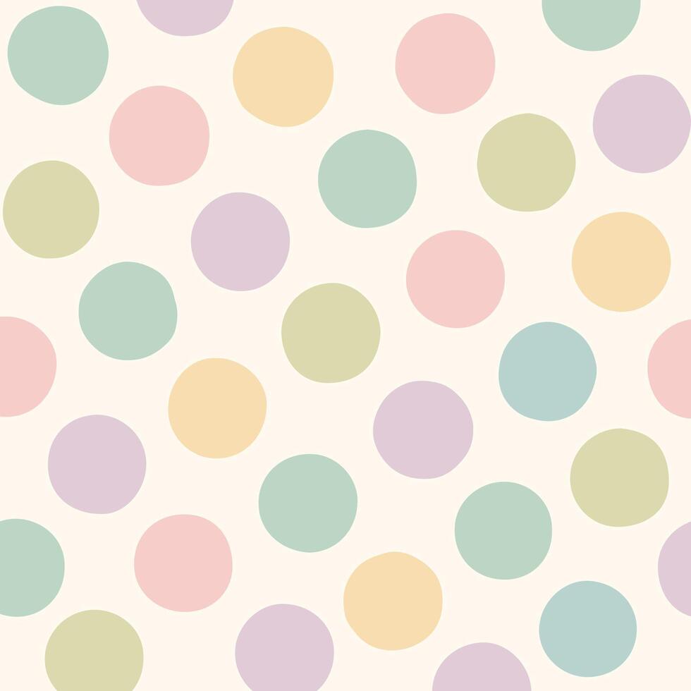 colorful pastel polkadot pattern background vector