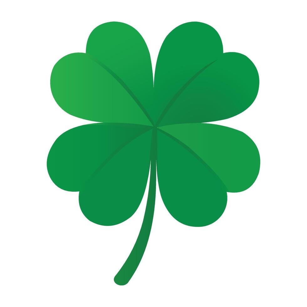 green four leaf clover vector