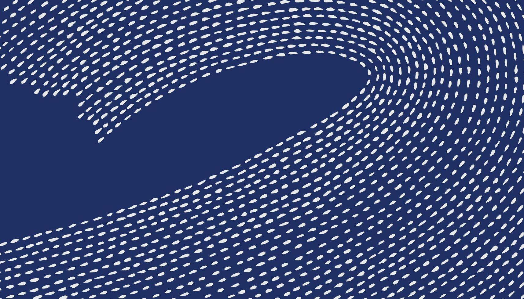 Hand drawn dash brush line abstract wave and water pattern in white and blue, Japanese Sashiko and ethnic traditional hand paint nature texture background, simple graphic for textile, carpet vector