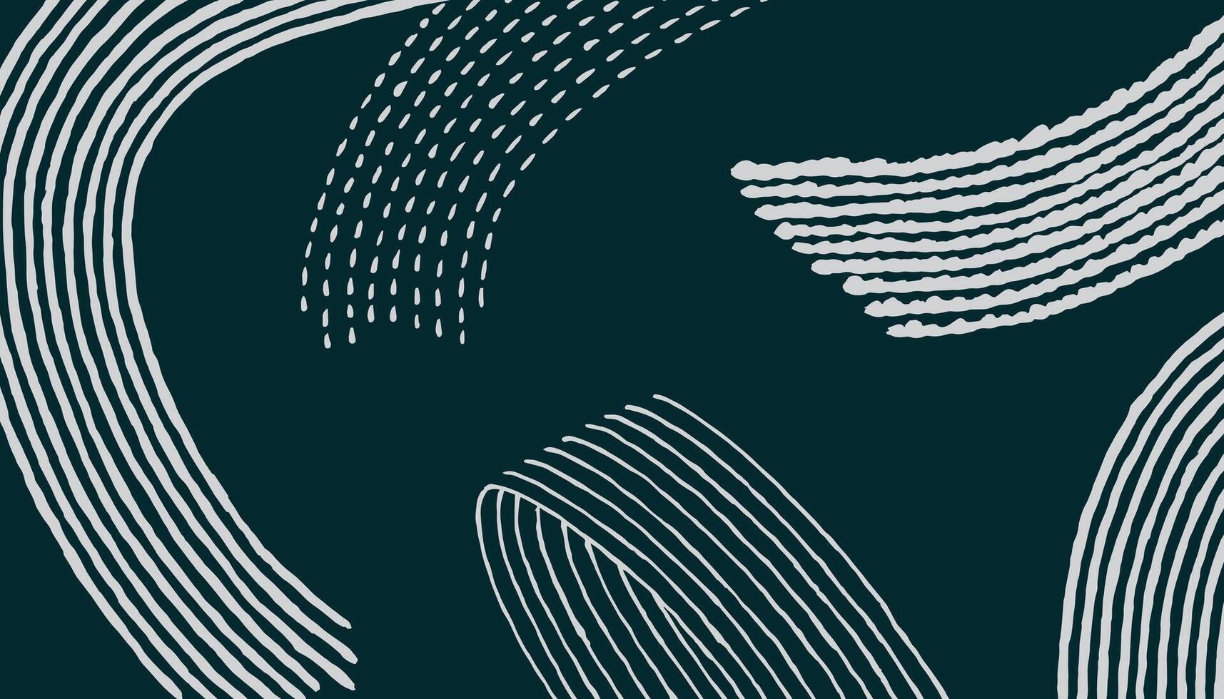 Hand drawn brush line abstract curvy stripes with different weight and texture pattern, Japanese and ethnic imperfect hand paint background, simple graphic for textile, carpet vector