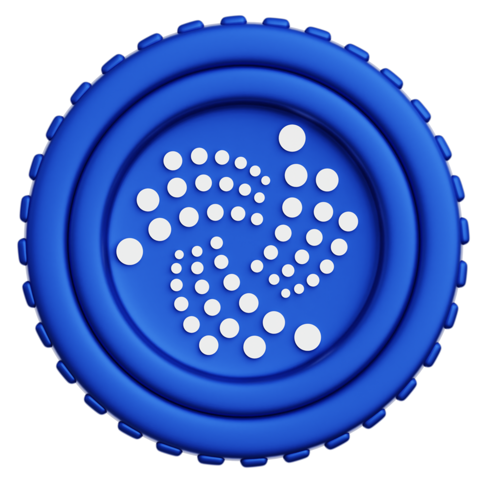 IOTA Coin Crypto 3d Illustration png