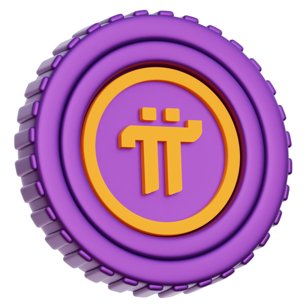 PI Coin 3d Illustration png