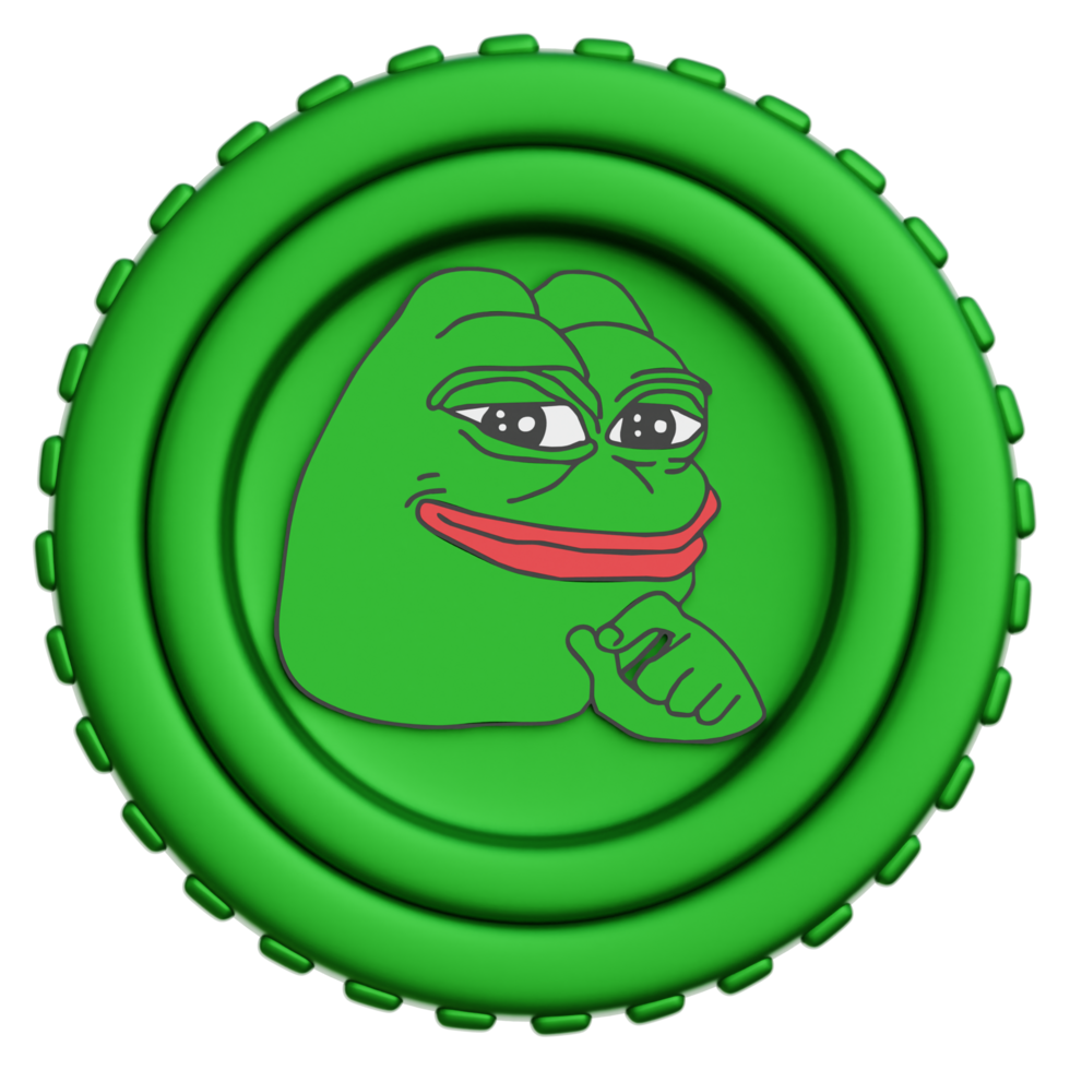 Pepe Coin Crypto 3d Illustration png