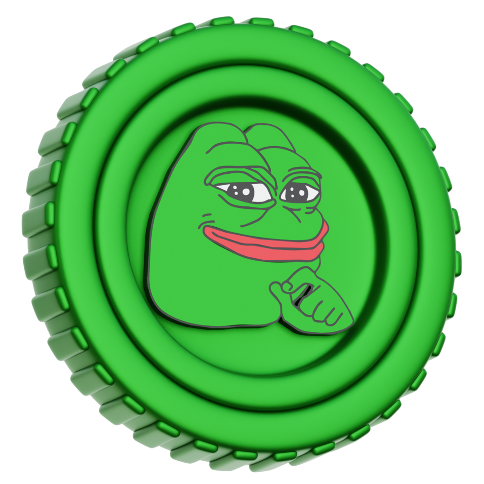 Pepe Coin 3d Illustration png