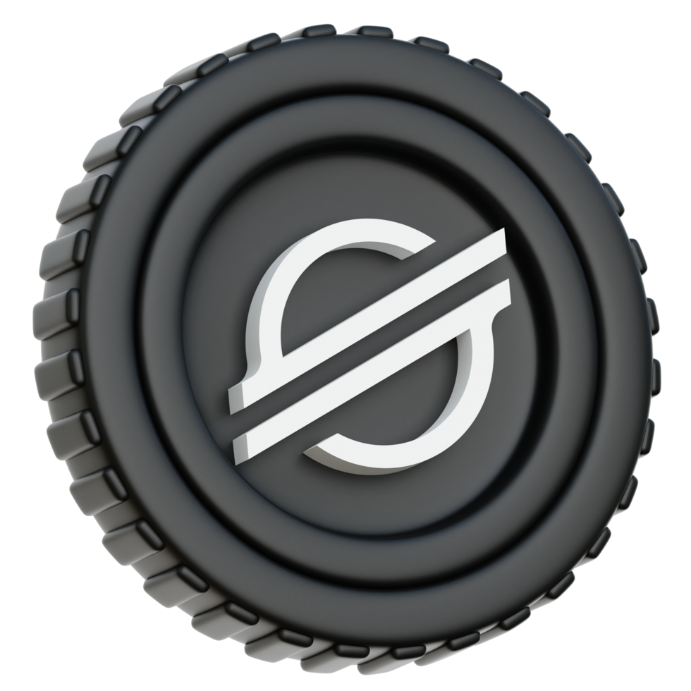 Stellar XLM Coin 3d Illustration png