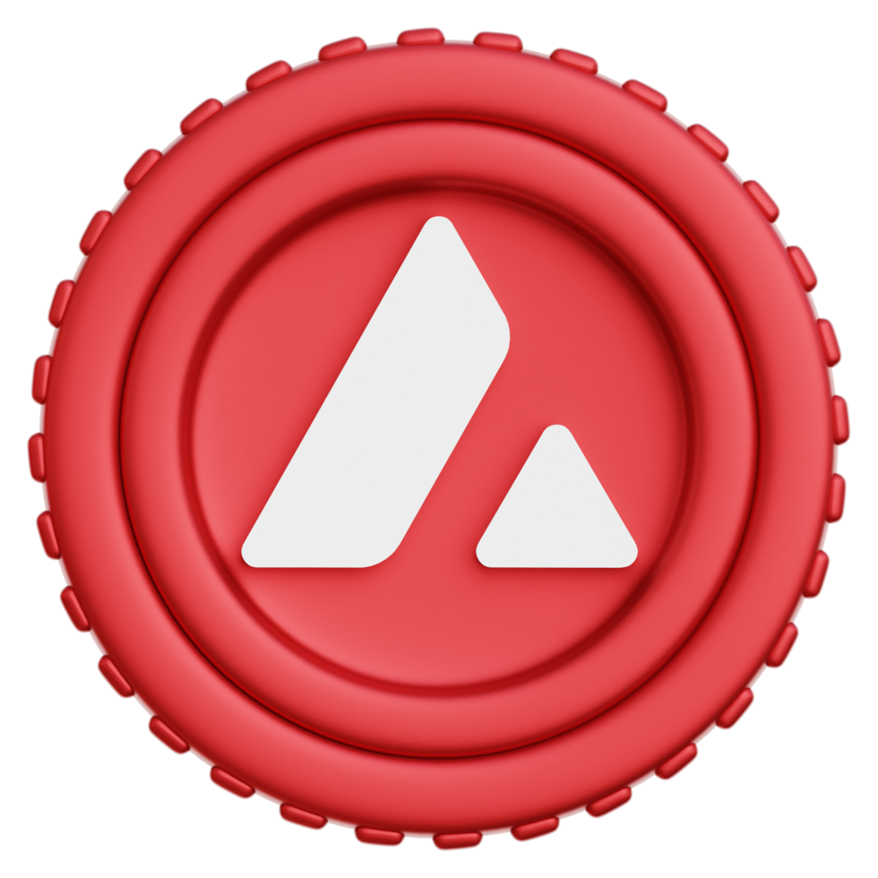 Avalanche Coin Crypto 3d Illustration png