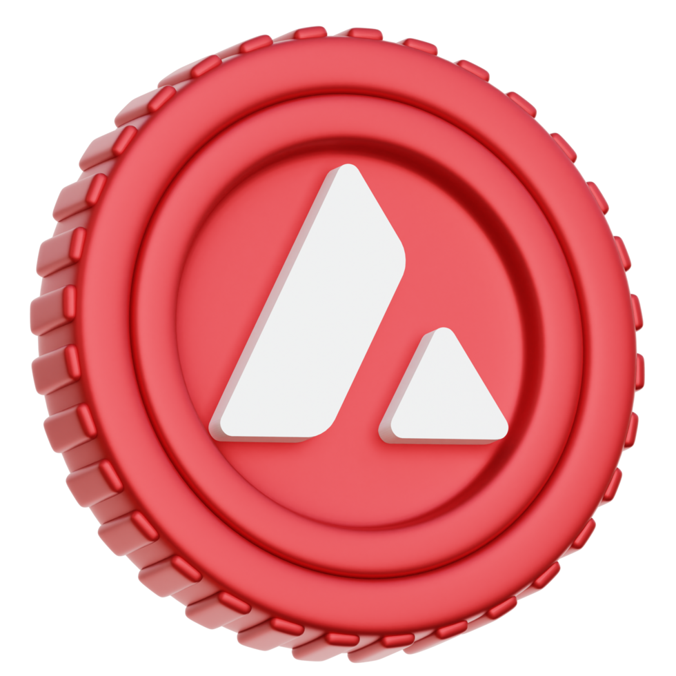 Avalanche AVAX Coin 3d Illustration png