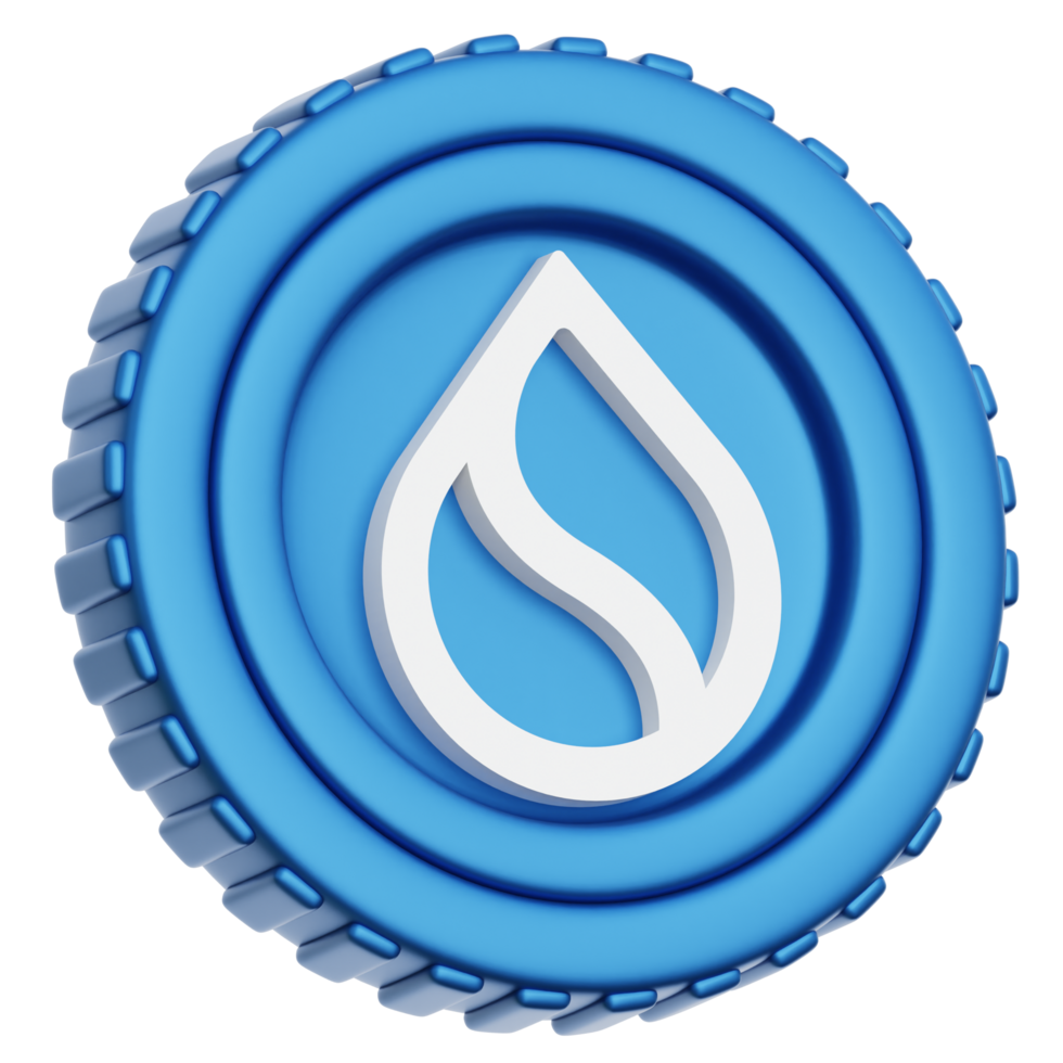 SUI Coin 3d Illustration png