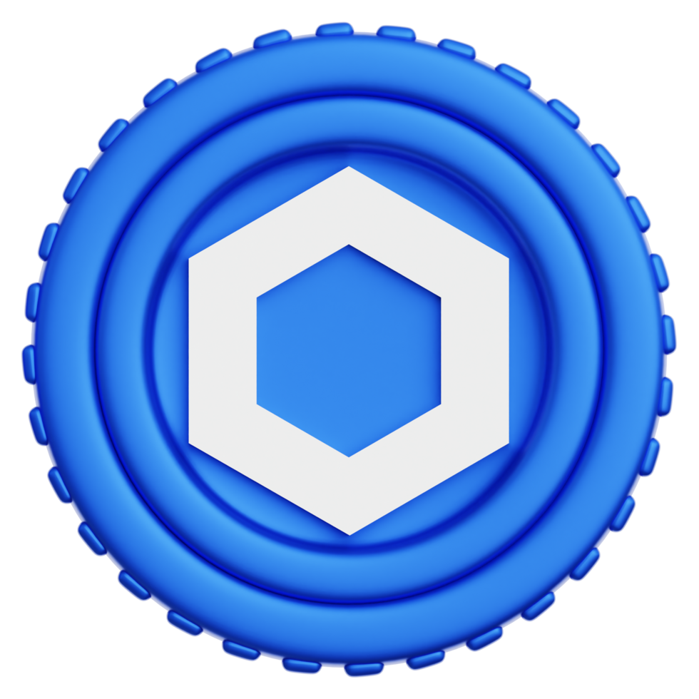 Chainlink Coin Crypto 3d Illustration png
