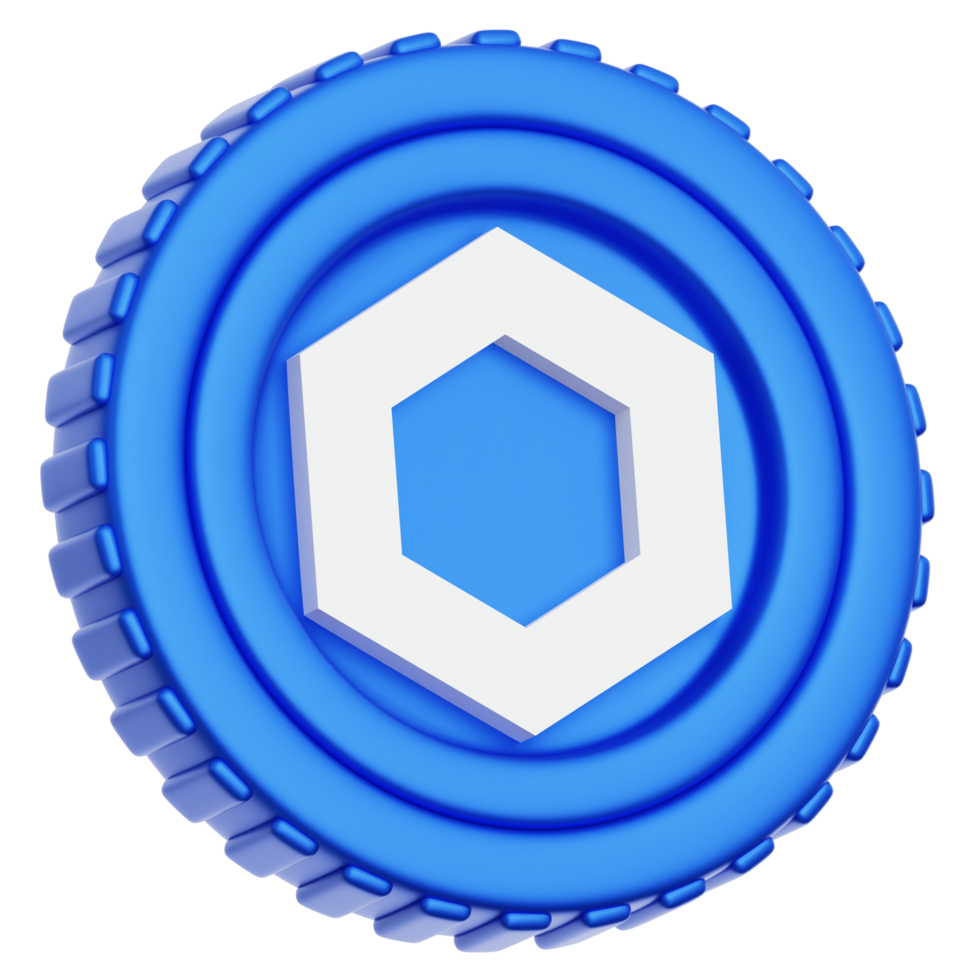 Chainlink LINK Coin 3d Illustration png