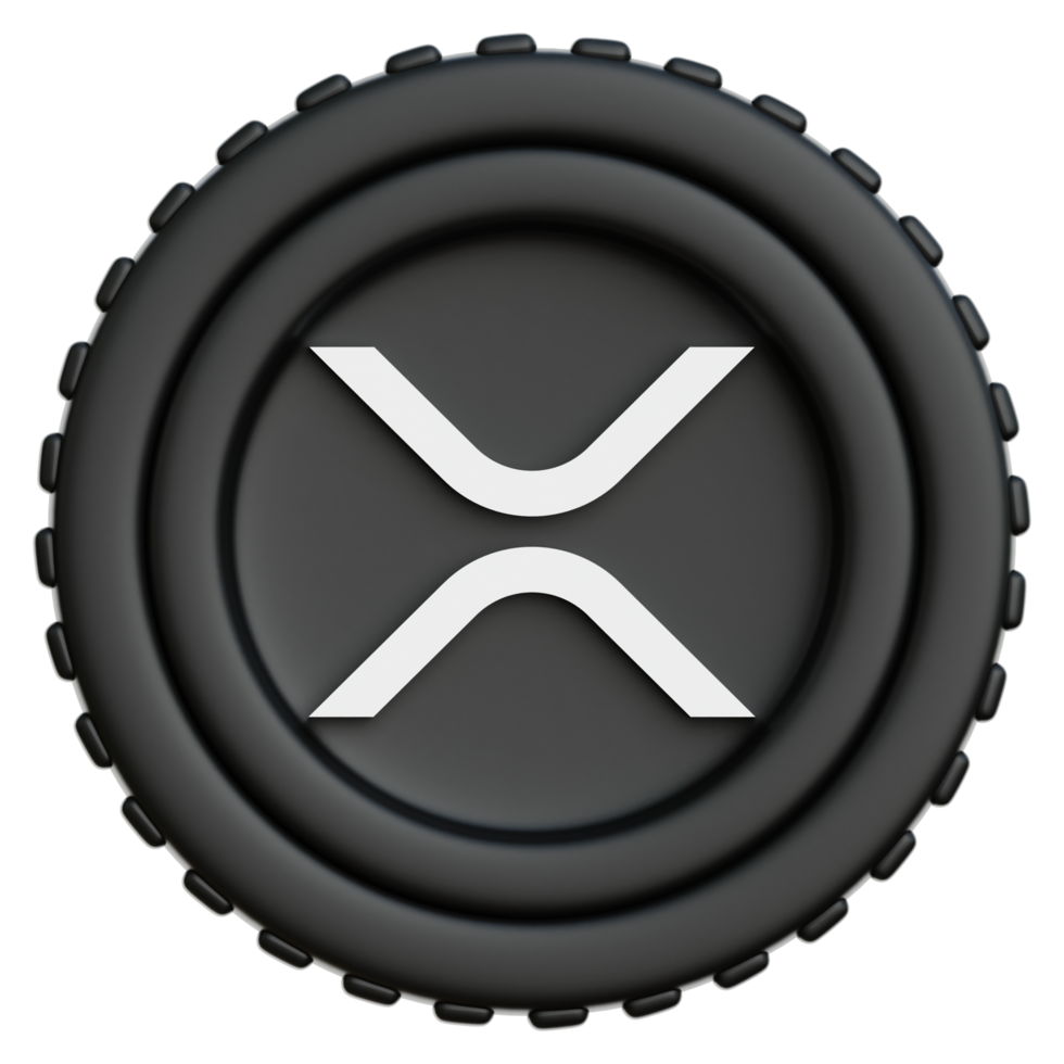 XRP Coin Crypto 3d Illustration png