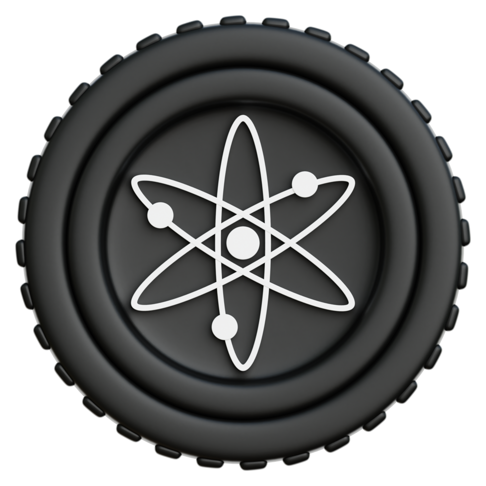 Cosmos Coin Crypto 3d Illustration png