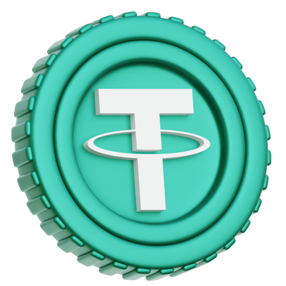 Tether USDT Coin 3d Illustration png