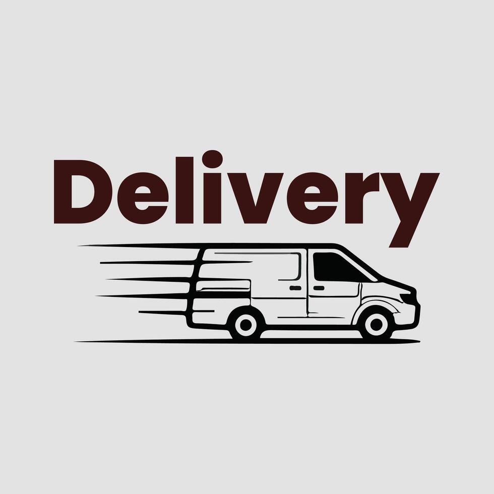 Express delivery logo design template vector