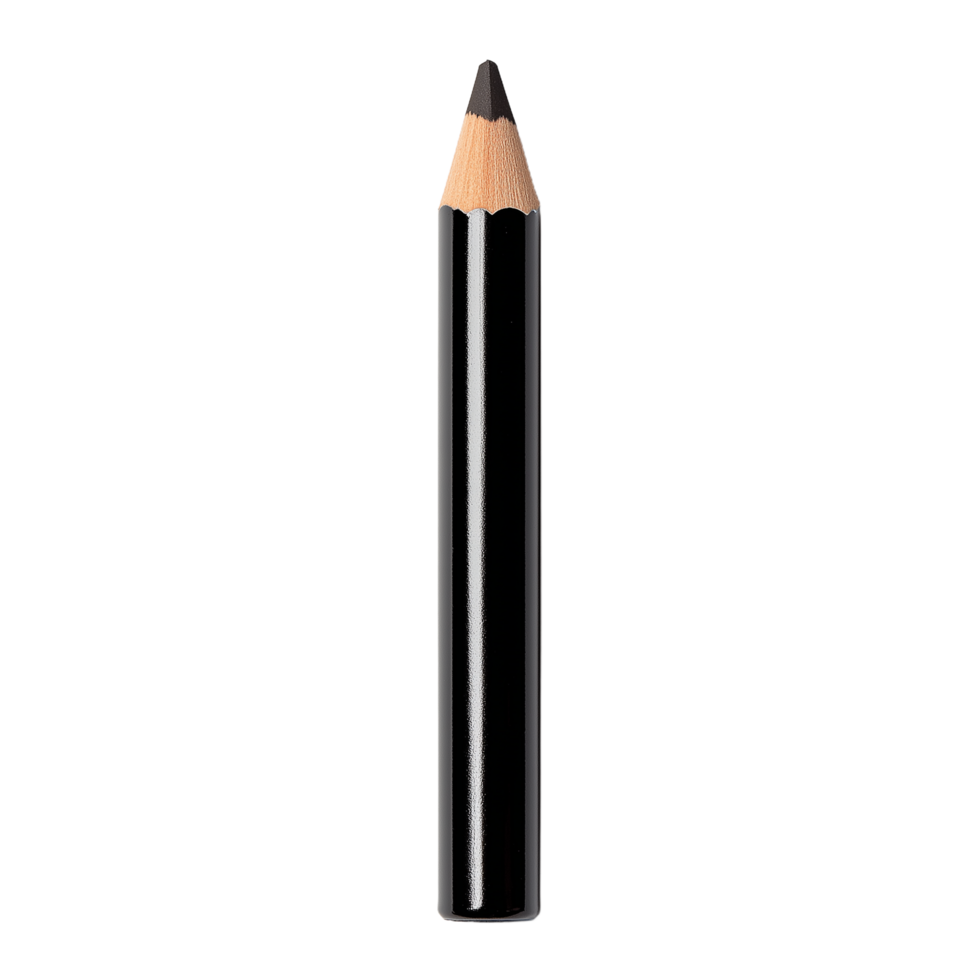 Black wooden pencil on transparent background for drawing, sketching, and artistic expression png