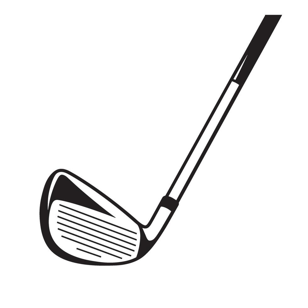 Simple black and white golf club icon isolated on white background ready for design vector