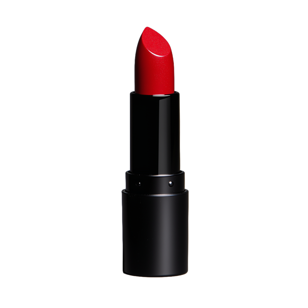 Classic red lipstick on a transparent background showcasing elegance and timeless beauty for makeup and cosmetic purposes. png