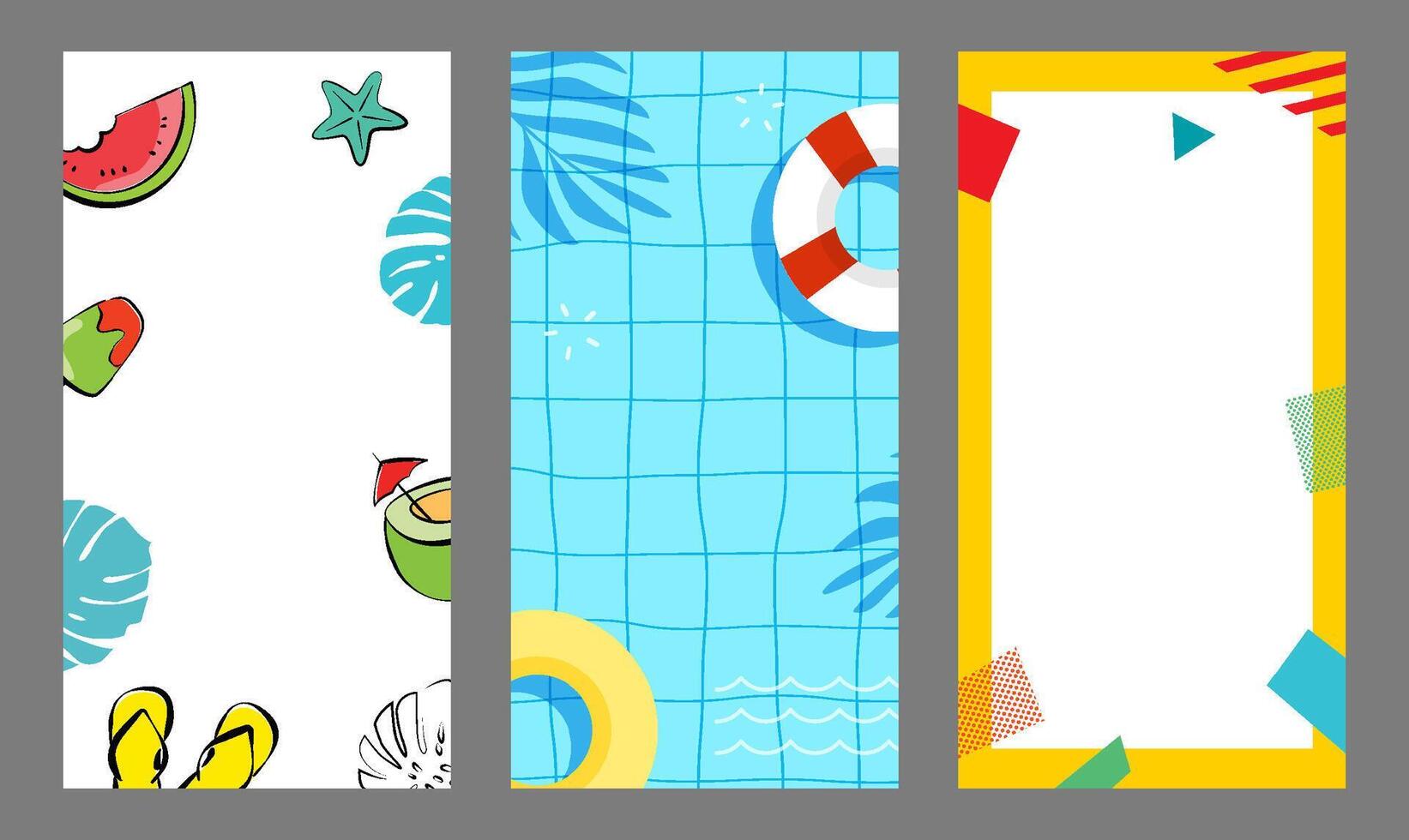 Summer sale background banner templates for social media advertising. Background for text insertion for use in mobile ads. vector