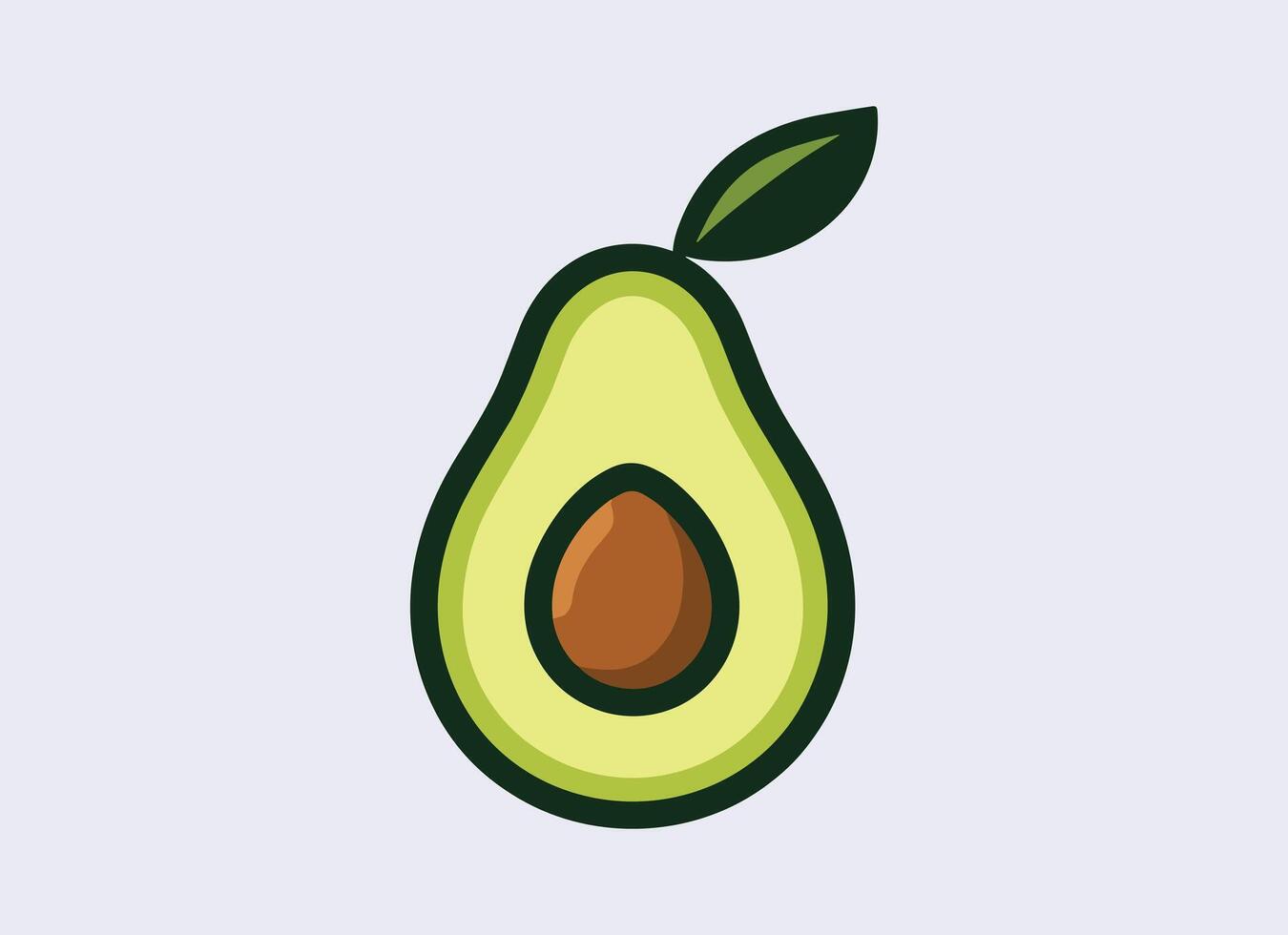 Avocado Logo Design Fresh Delicious Fruit vector