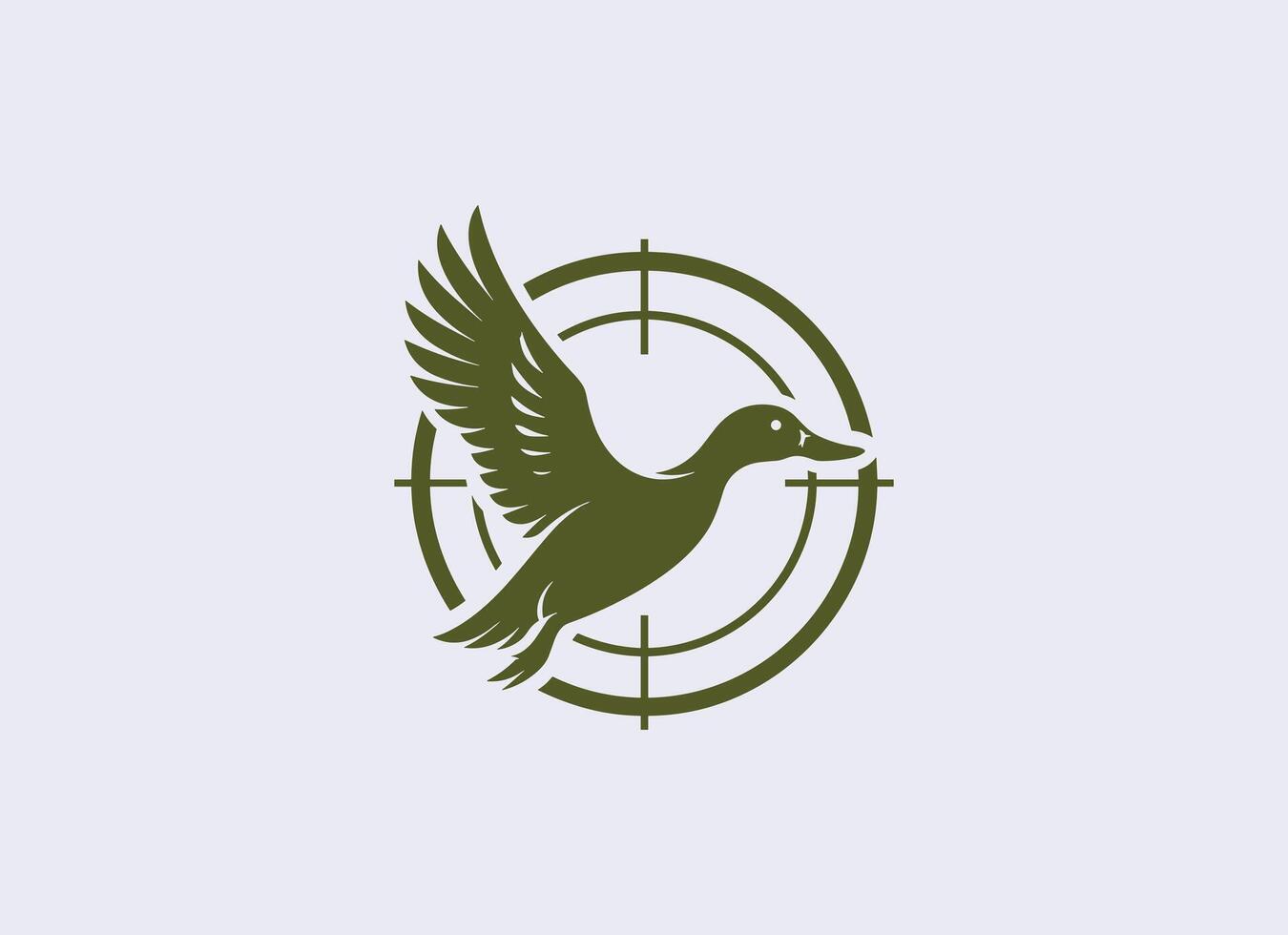 Duck Hunt Logo Design Hunting Bird Target Emblem vector