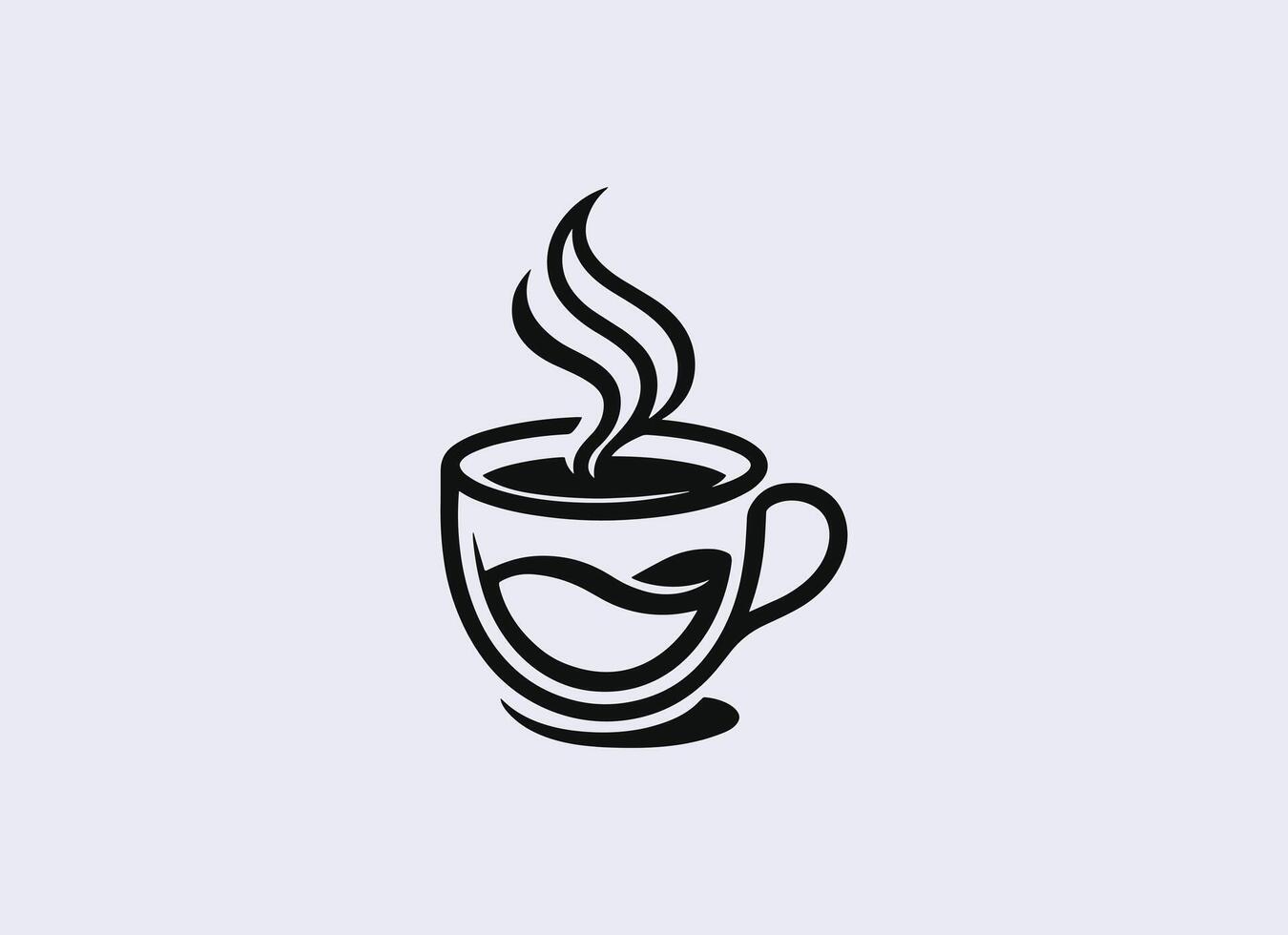 Coffee Cup Logo Design Premium Quality Cafe vector