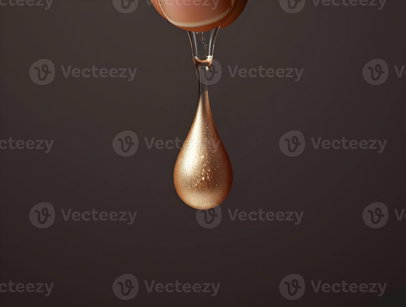 Liquid Gold A Stunning Macro Photograph of a Single Drop photo