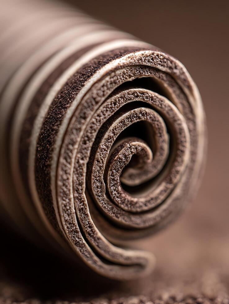 Close Up of Rolled Cinnamon Sticks, Detailed Texture and Swirl Pattern. photo