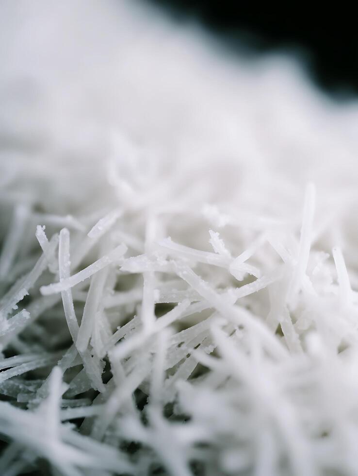 Close up of Shredded Coconut, Textured Background. photo