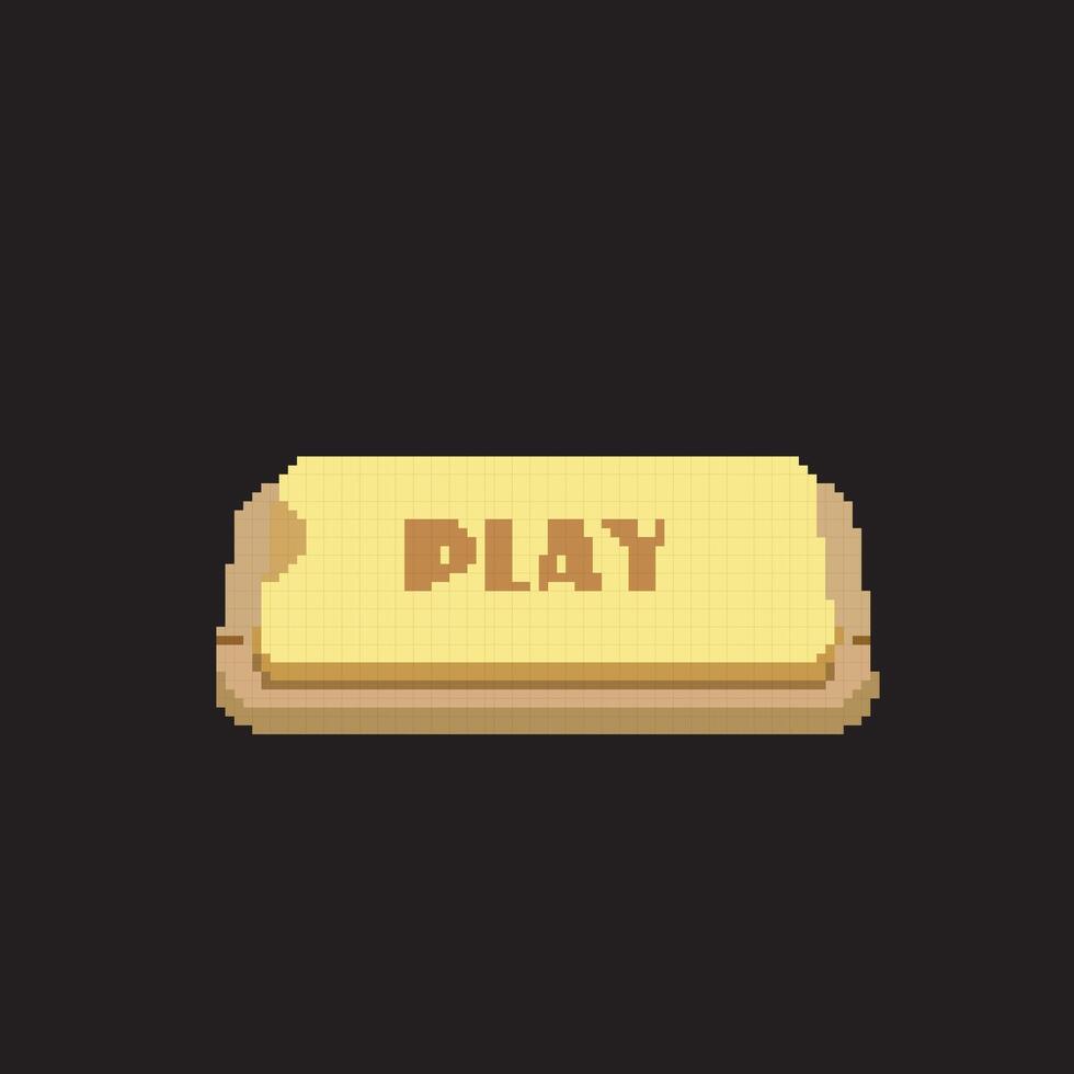 pixel art play button vector
