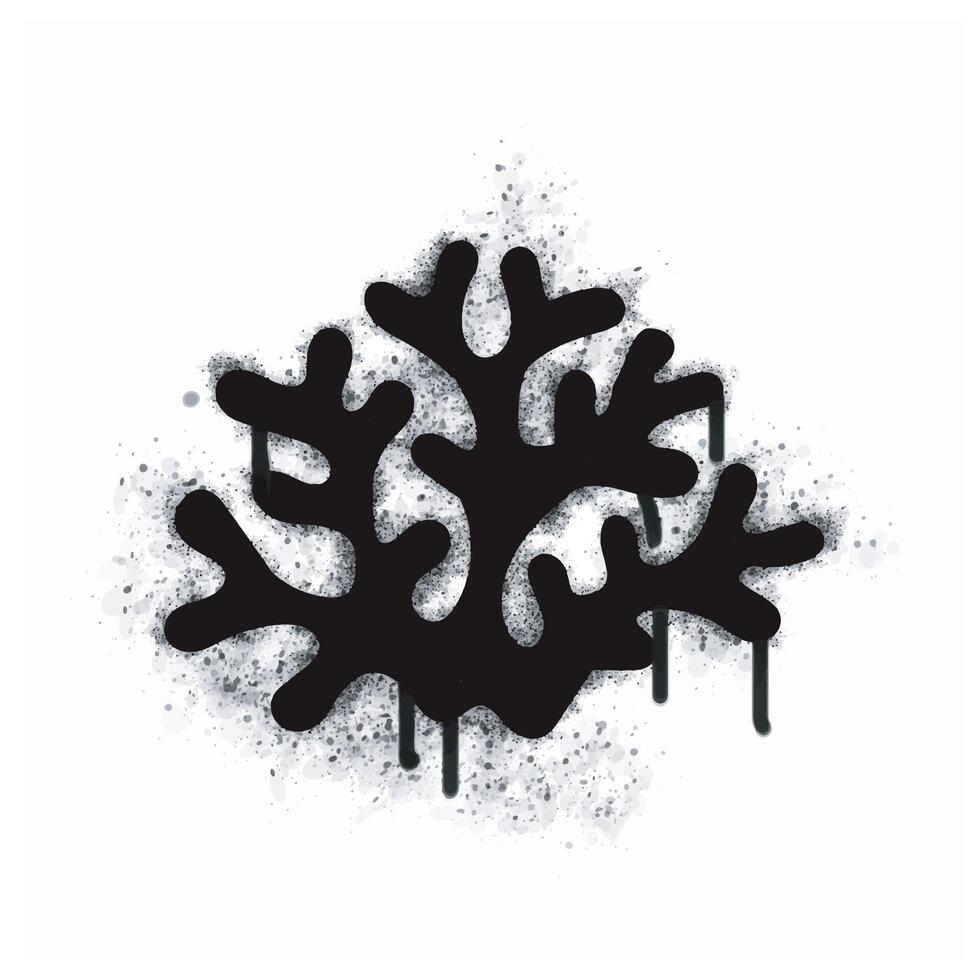 Seaweed icon spray graffiti isolated on white background. Seaweed icon graffiti with black spray on white. vector
