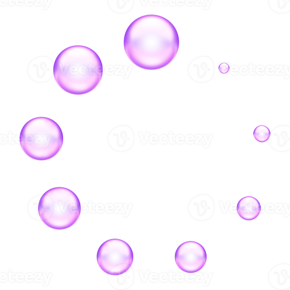 Spinning circular loading icon made of glowing purple spheres. Ideal for UI preloaders, waiting animations, or data processing visuals. png