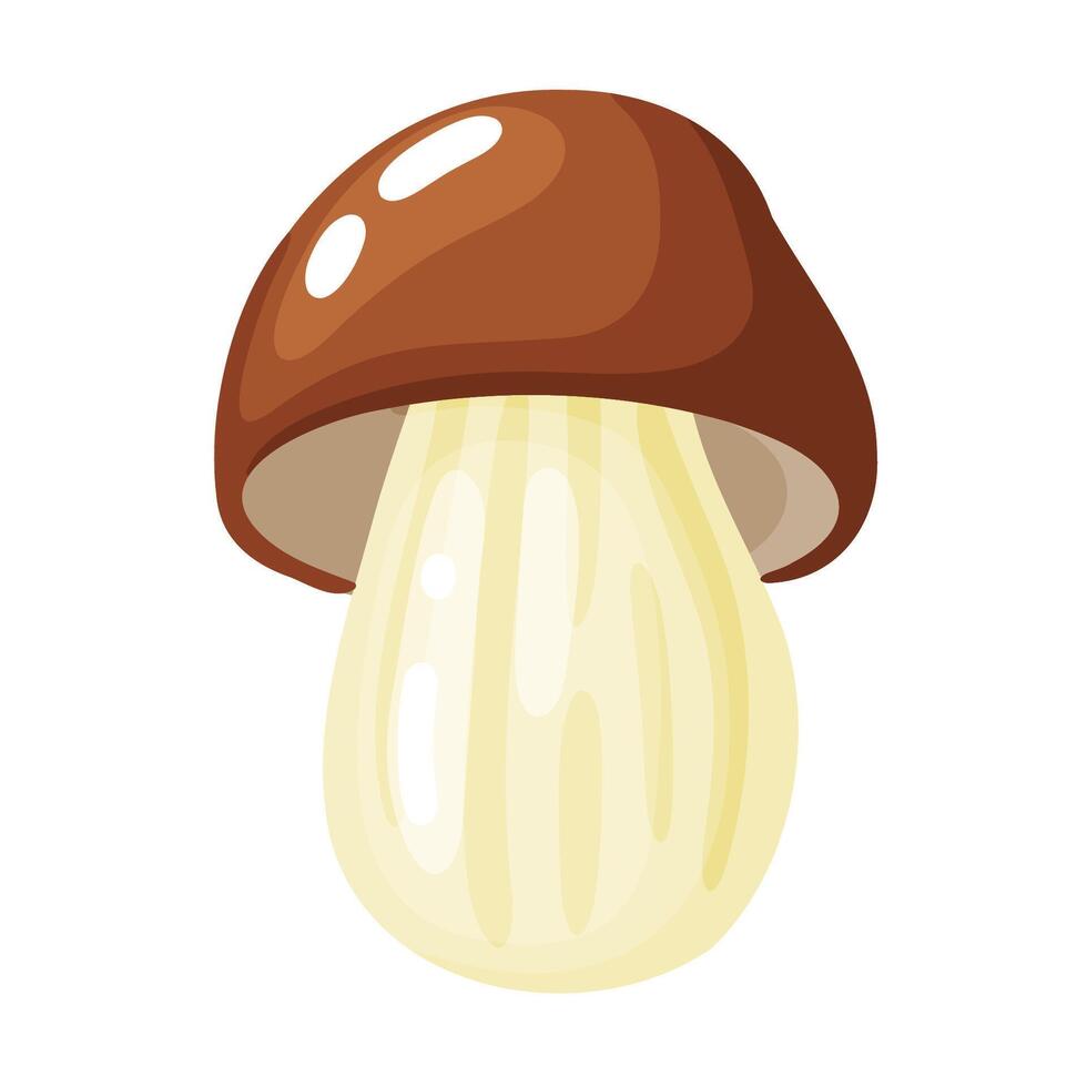 brown and white mushroom illustration vector